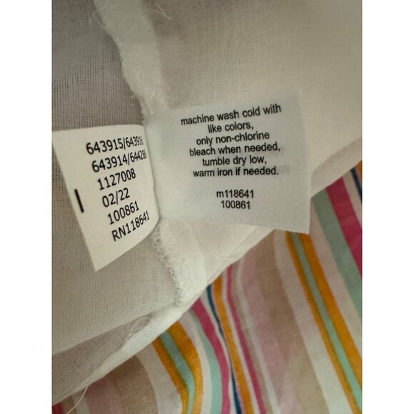 Lane Bryant Tie-Strap Tiered Striped Cotton Maxi Dress Size 20 2X Plus Sz Summer - Picture 12 of 12